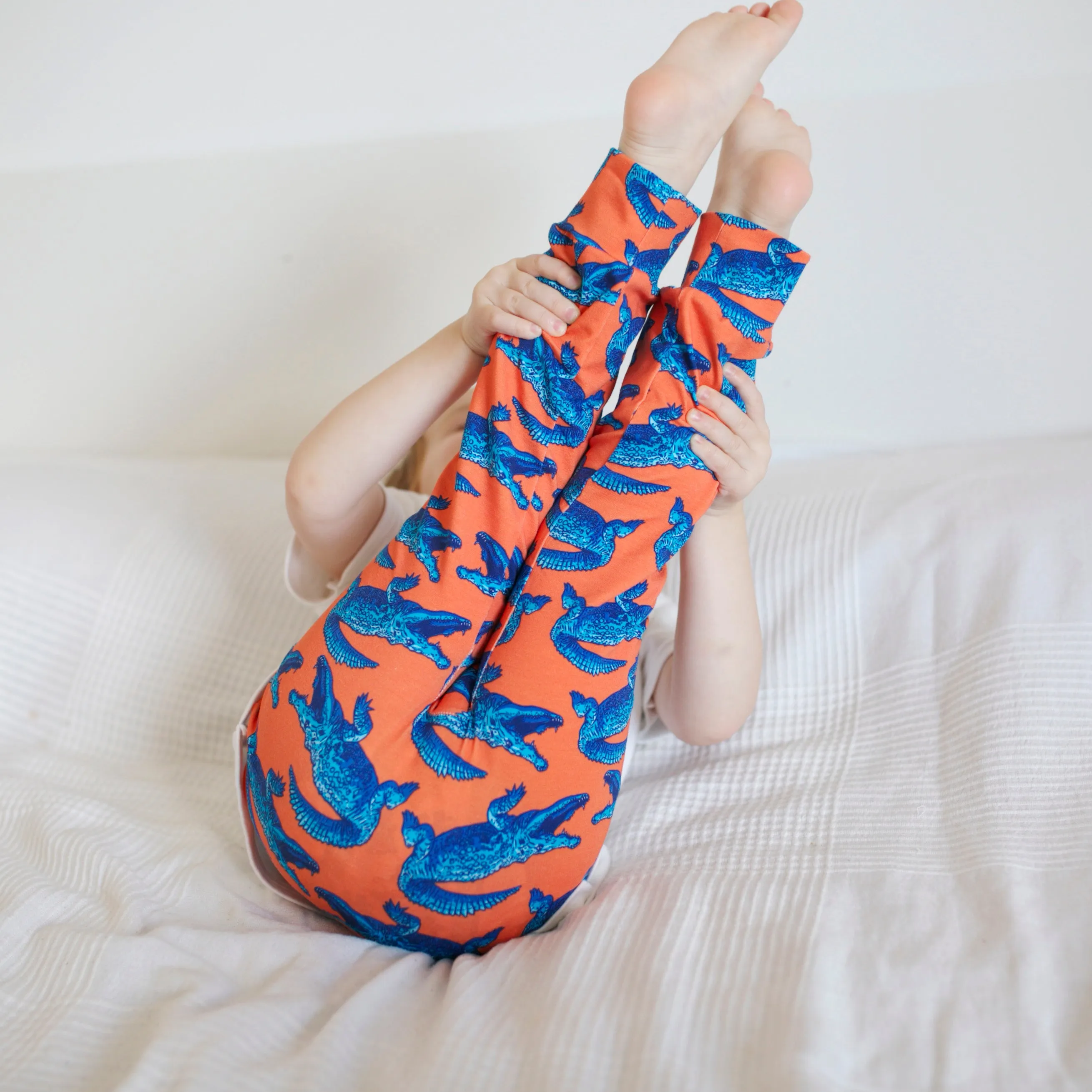 Super Mutant Blue Crocodile Leggings 0-6 Years