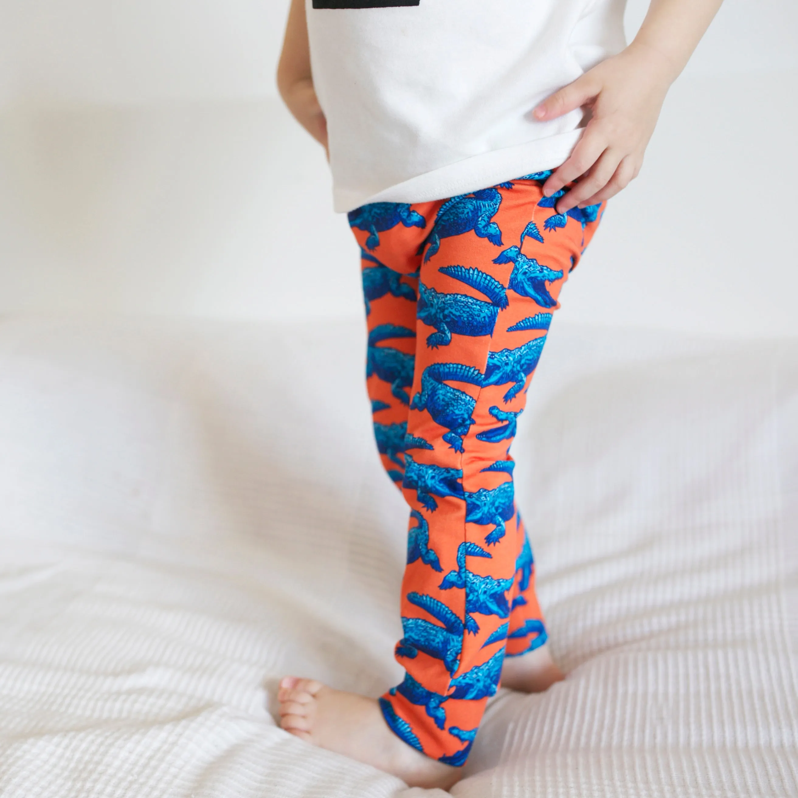 Super Mutant Blue Crocodile Leggings 0-6 Years