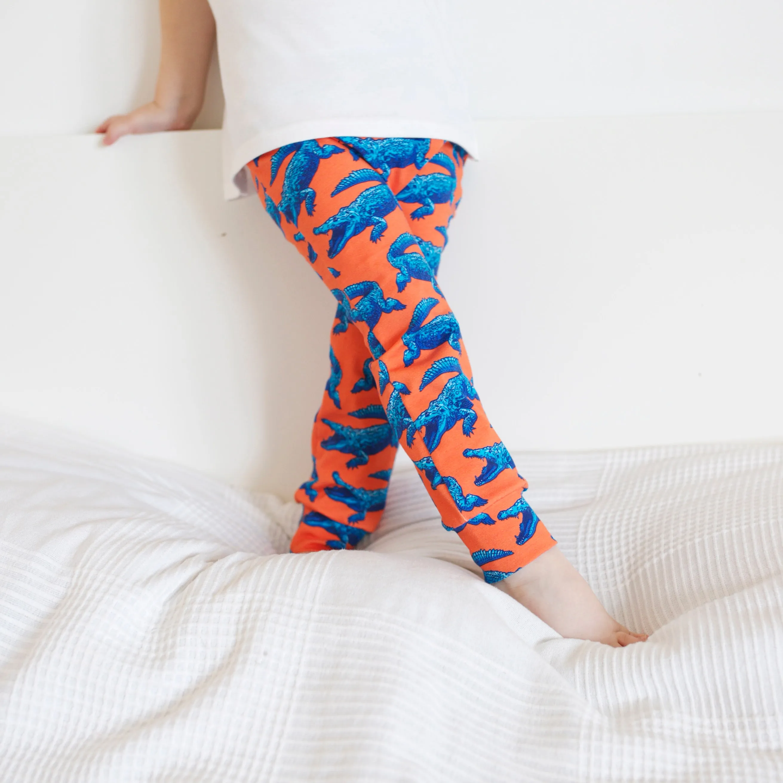 Super Mutant Blue Crocodile Leggings 0-6 Years