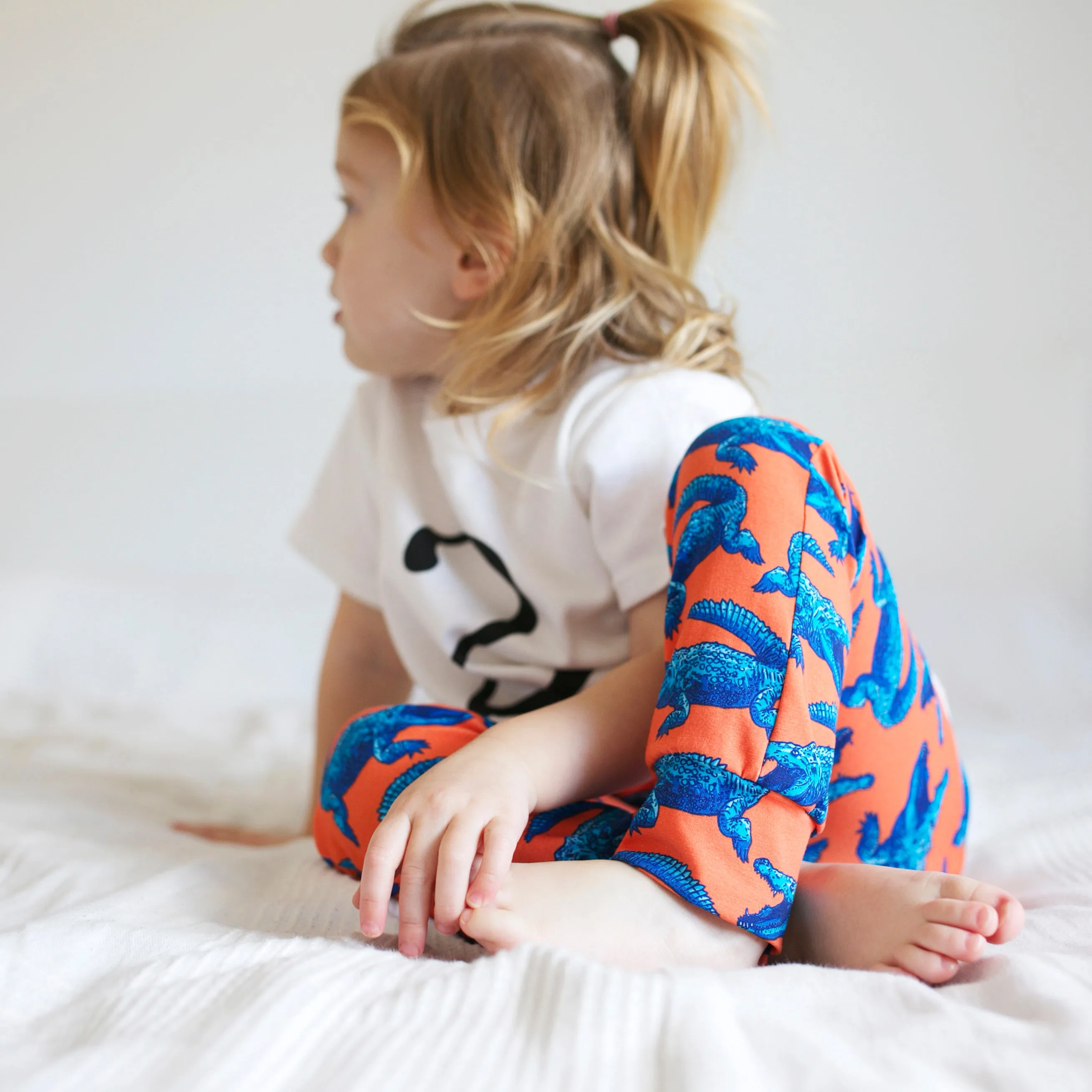 Super Mutant Blue Crocodile Leggings 0-6 Years