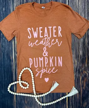 {SWEATER WEATHER & PUMPKIN SPICE} Heather Autumn Crew Neck Tee