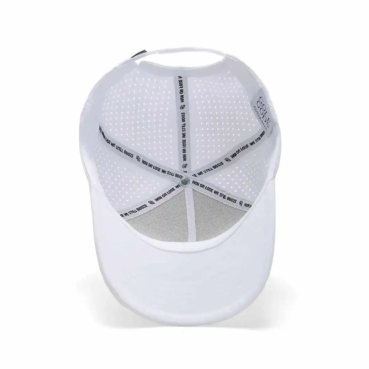 TOUR PRO I Hate Golf Hat in White with Curved Brim