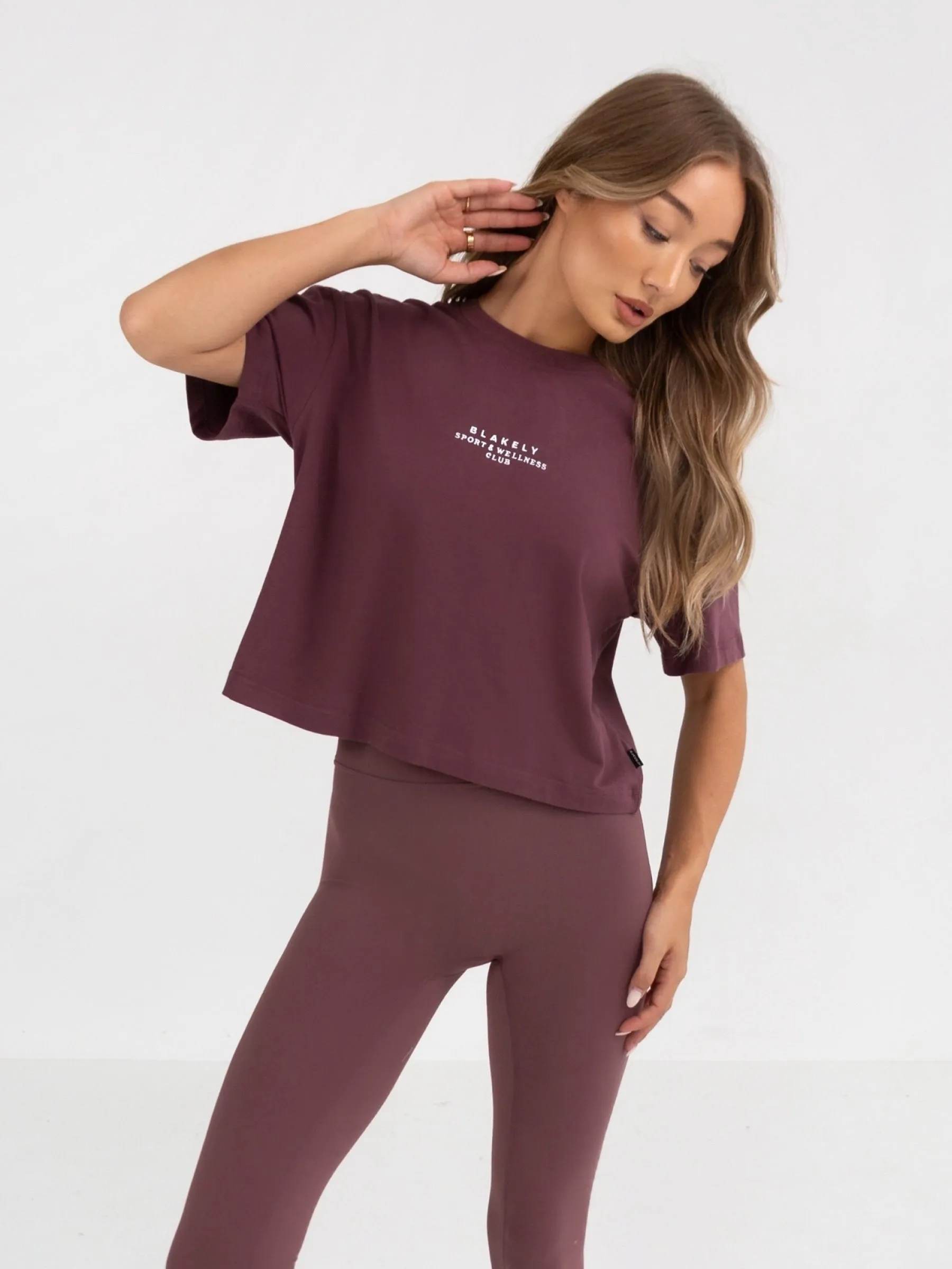 Ultimate Cropped T-Shirt - Burgundy