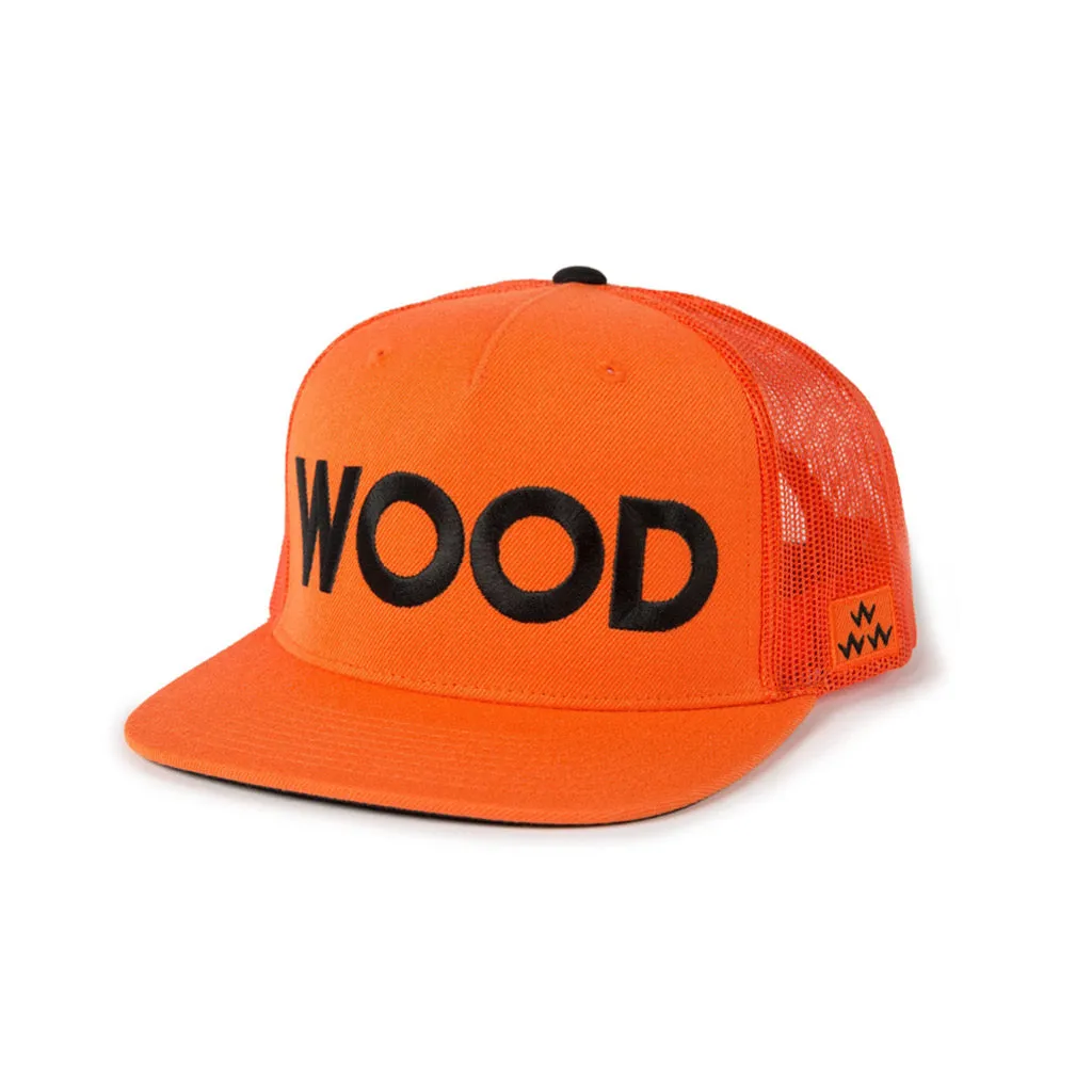 Wood Trucker Snapback Orange