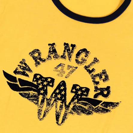 Wrangler t-shirt uomo graphic ringer colore giallo