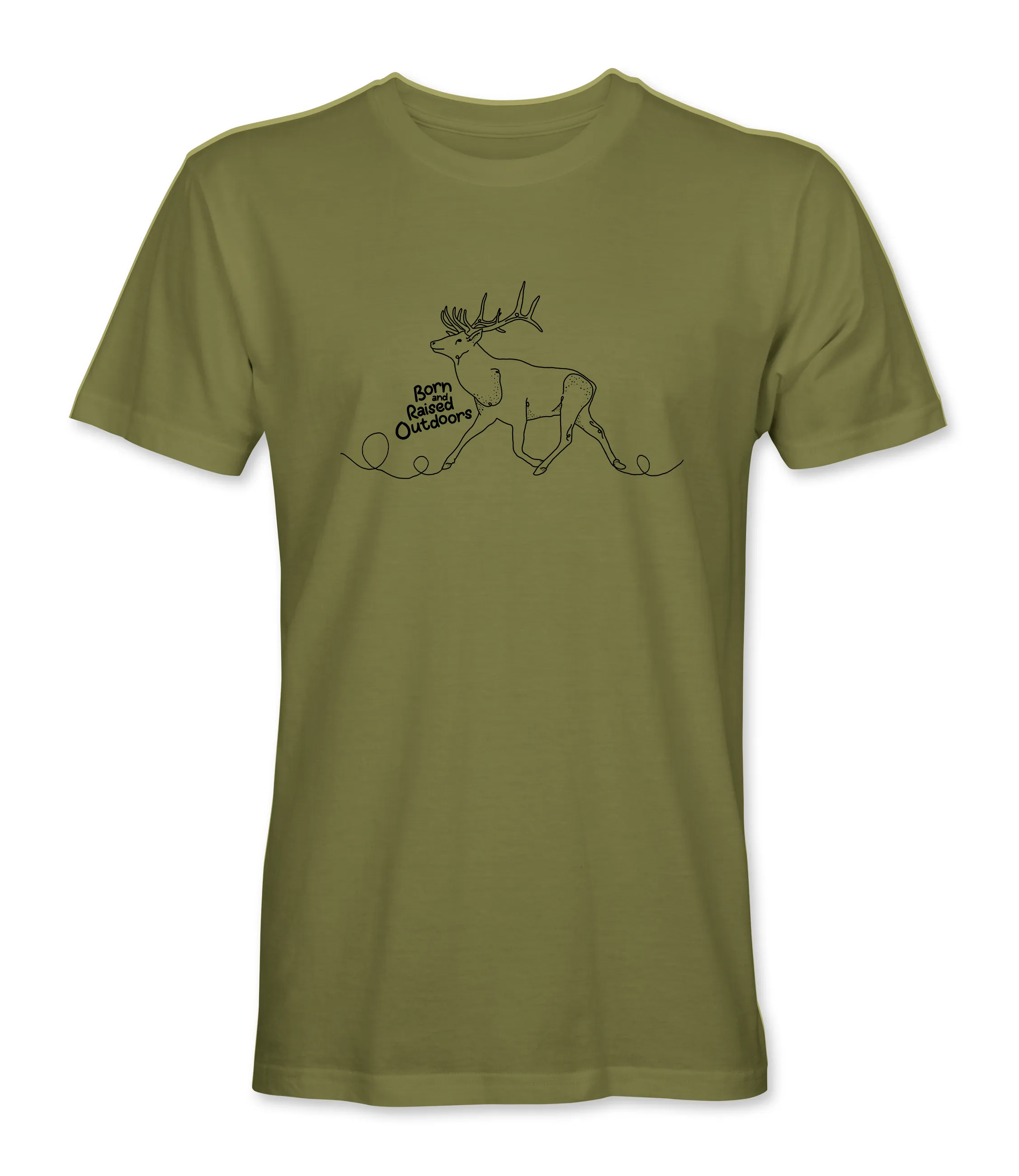 Youth Elk Tee - Military Green